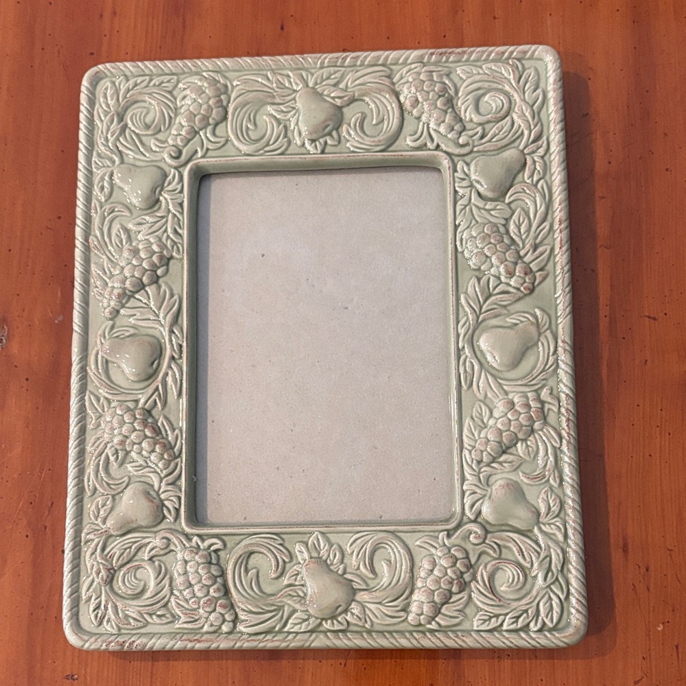 Elegant Green Ceramic Decorative Frame